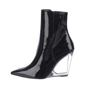 Stuart Wheitzman Lucite Wedge Bootie